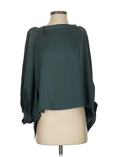Pre-owned Bcbgmaxazria 3/4 Sleeve Blouse In Green