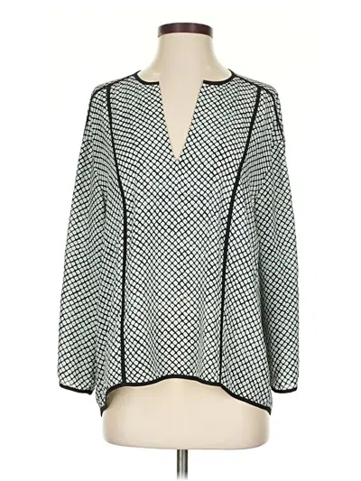 Pre-owned Bcbgmaxazria 3/4 Sleeve Blouse In Green