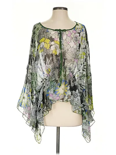 Pre-owned Bcbgmaxazria 3/4 Sleeve Blouse In Green