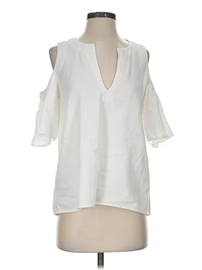 Pre-owned Bcbgmaxazria 3/4 Sleeve Blouse In Ivory