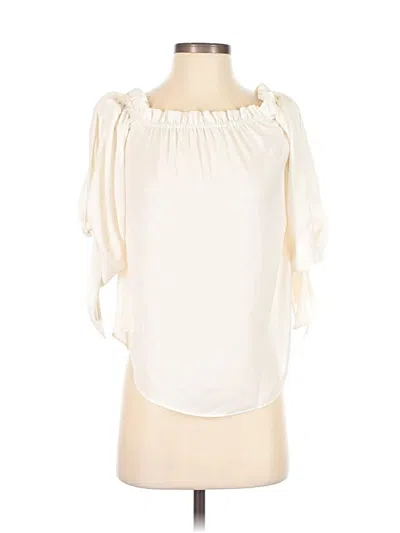 Pre-owned Bcbgmaxazria 3/4 Sleeve Blouse In Ivory
