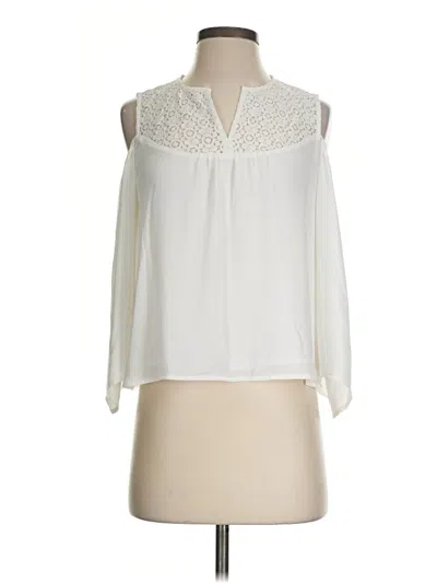 Pre-owned Bcbgmaxazria 3/4 Sleeve Blouse In Ivory