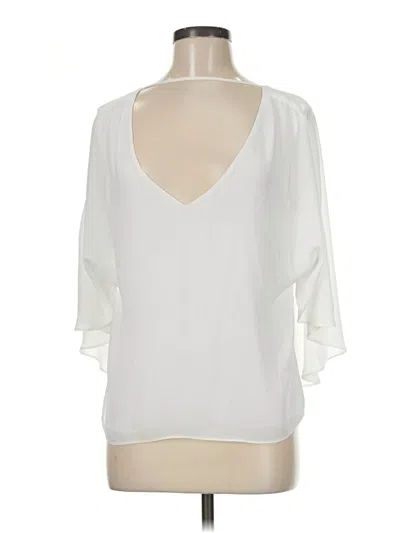 Pre-owned Bcbgmaxazria 3/4 Sleeve Blouse In Ivory