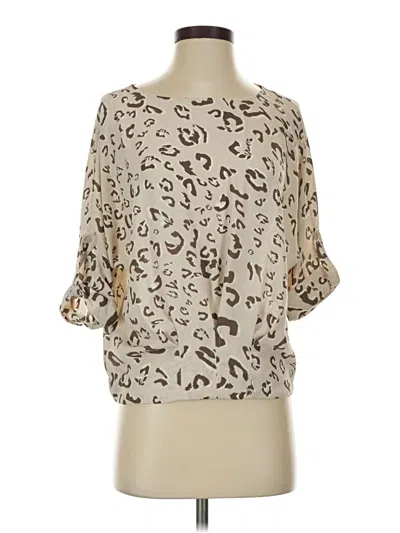 Pre-owned Bcbgmaxazria 3/4 Sleeve Blouse In Ivory