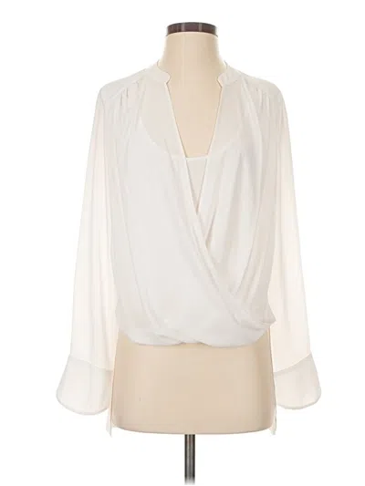 Pre-owned Bcbgmaxazria 3/4 Sleeve Blouse In Ivory