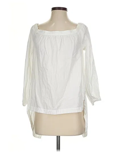 Pre-owned Bcbgmaxazria 3/4 Sleeve Blouse In Ivory