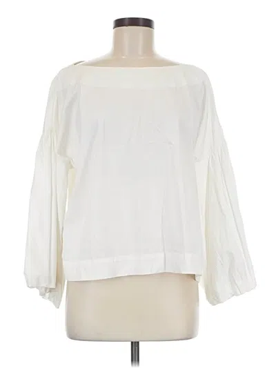 Pre-owned Bcbgmaxazria 3/4 Sleeve Blouse In Ivory