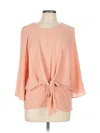 Bcbgmaxazria 3/4 Sleeve Blouse In Pink