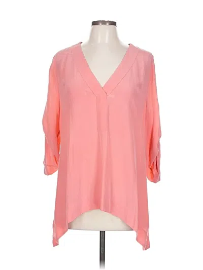 Pre-owned Bcbgmaxazria 3/4 Sleeve Blouse In Pink