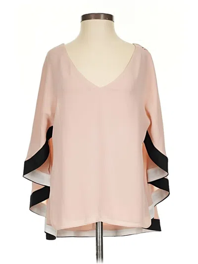 Pre-owned Bcbgmaxazria 3/4 Sleeve Blouse In Pink