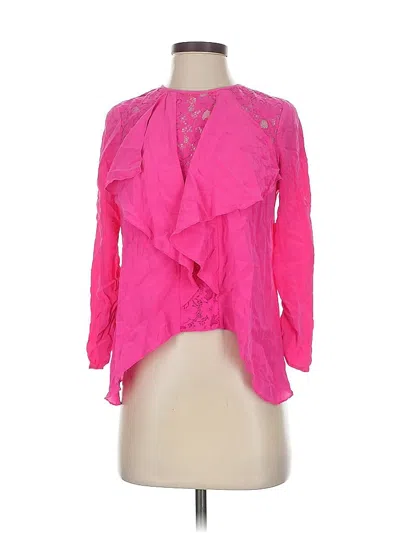 Pre-owned Bcbgmaxazria 3/4 Sleeve Blouse In Pink