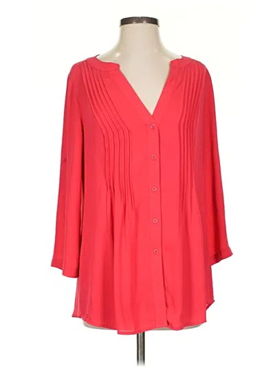 Pre-owned Bcbgmaxazria 3/4 Sleeve Blouse In Pink