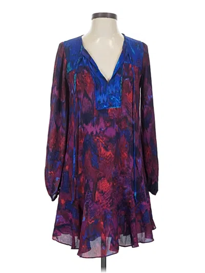 Pre-owned Bcbgmaxazria 3/4 Sleeve Blouse In Purple