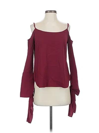 Pre-owned Bcbgmaxazria 3/4 Sleeve Blouse In Red