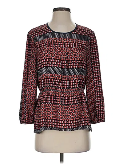 Pre-owned Bcbgmaxazria 3/4 Sleeve Blouse In Red