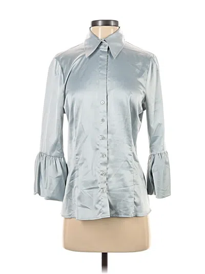 Pre-owned Bcbgmaxazria 3/4 Sleeve Blouse In Silver