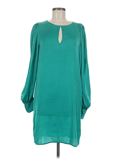 Pre-owned Bcbgmaxazria 3/4 Sleeve Blouse In Teal