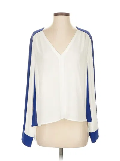 Pre-owned Bcbgmaxazria 3/4 Sleeve Blouse In White