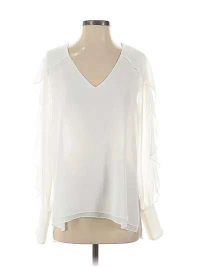 Pre-owned Bcbgmaxazria 3/4 Sleeve Blouse In White