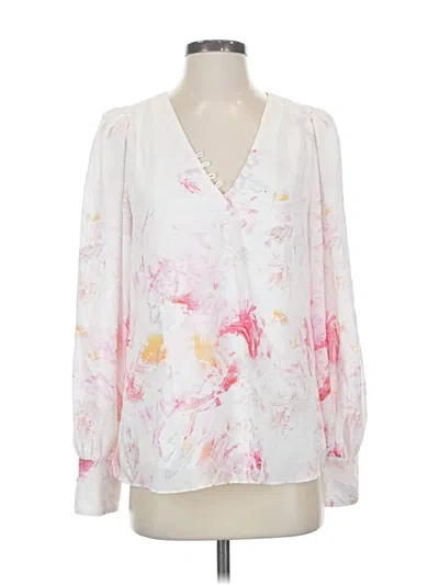 Pre-owned Bcbgmaxazria 3/4 Sleeve Blouse In White