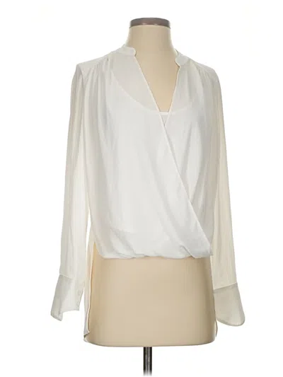 Pre-owned Bcbgmaxazria 3/4 Sleeve Blouse In White