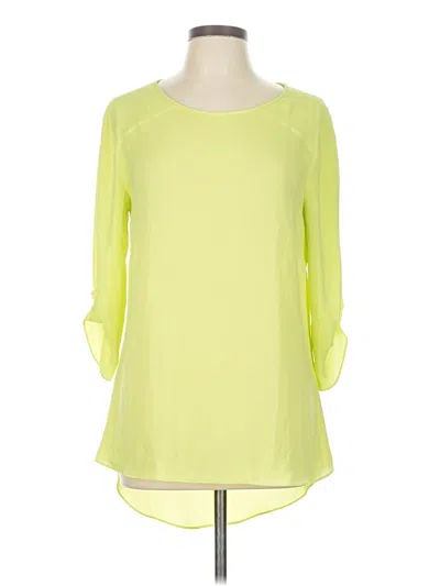 Pre-owned Bcbgmaxazria 3/4 Sleeve Blouse In Yellow