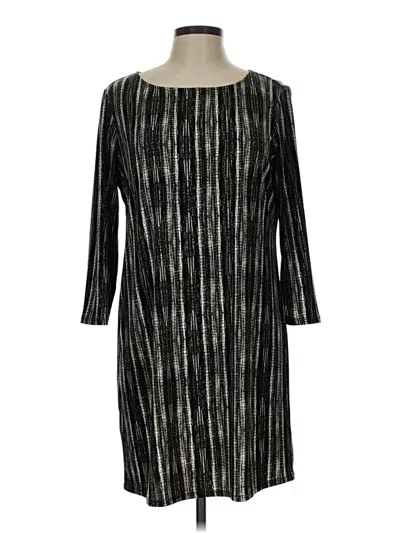 Pre-owned Bcbgmaxazria 3/4 Sleeve Top Black Square Neckline Tops