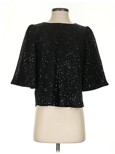 Bcbgmaxazria 3/4 Sleeve Top Black Square Neckline Tops