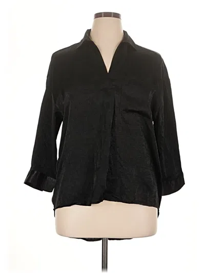 Pre-owned Bcbgmaxazria 3/4 Sleeve T-shirt In Black