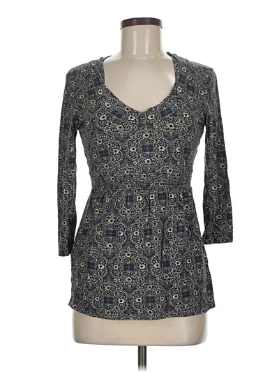 Pre-owned Bcbgmaxazria 3/4 Sleeve T-shirt In Blue