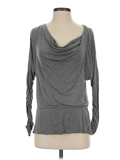 Pre-owned Bcbgmaxazria 3/4 Sleeve T-shirt In Gray