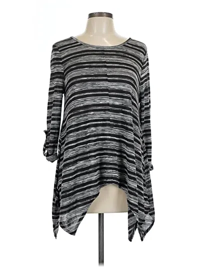 Pre-owned Bcbgmaxazria 3/4 Sleeve T-shirt In Gray