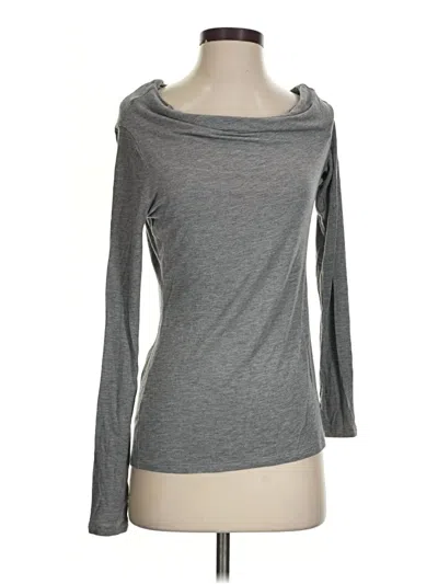 Pre-owned Bcbgmaxazria 3/4 Sleeve T-shirt In Gray