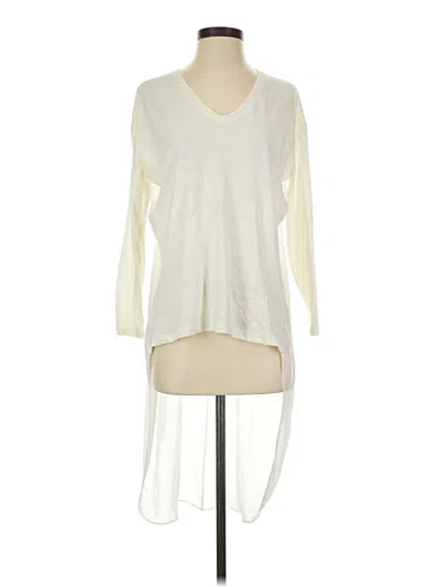 Pre-owned Bcbgmaxazria 3/4 Sleeve T-shirt In White
