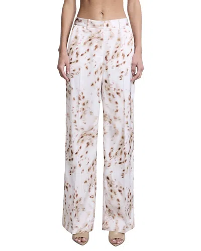 Bcbgmaxazria Animal Print Relaxed Pant In White
