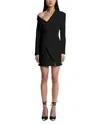 Bcbgmaxazria Asymmetric Off-the-shoulder Dress In Black