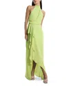 BCBGMAXAZRIA BCBG HALTER DRAPED GOWN