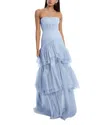 Bcbgmaxazria Bcbg Strapless Corset Gown In Cloud