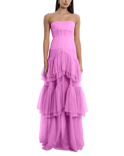 Bcbgmaxazria Bcbg Strapless Corset Gown In Pink