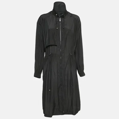 Bcbgmaxazria Bcbmaxazria Black Crepe Zip-up Midi Dress