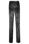 Bcbgmaxazria Black Lurex Velvet Pants In Black