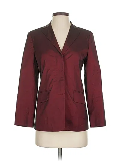 Pre-owned Bcbgmaxazria Blazer Jacket In Burgundy