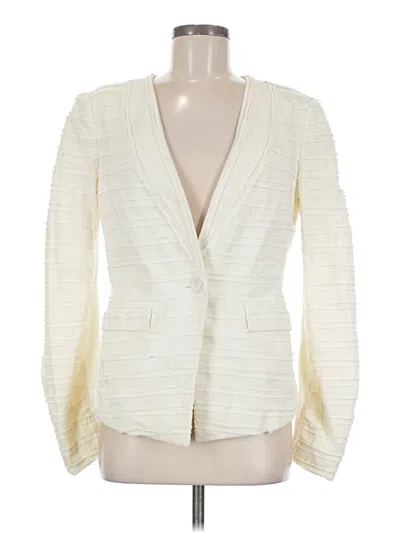 Pre-owned Bcbgmaxazria Blazer Jacket In Ivory