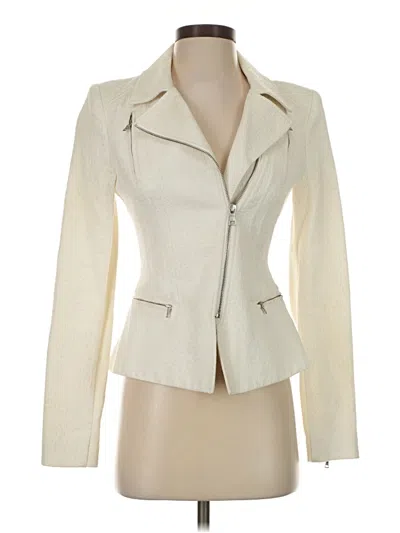 Pre-owned Bcbgmaxazria Blazer Jacket In Ivory