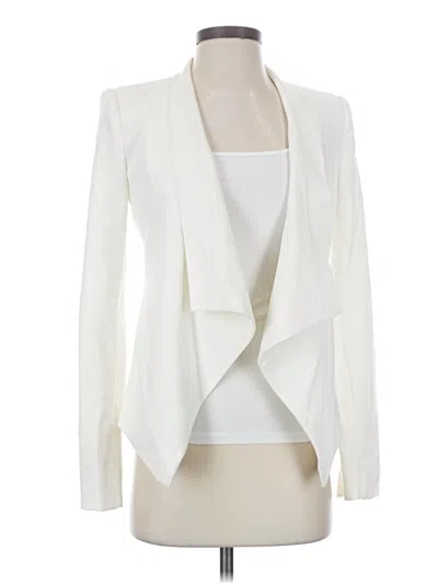 Pre-owned Bcbgmaxazria Blazer Jacket In Ivory