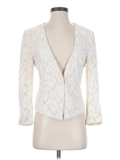 Pre-owned Bcbgmaxazria Blazer Jacket In Ivory