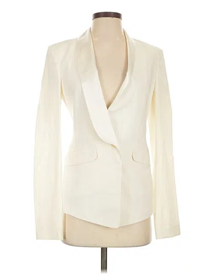 Pre-owned Bcbgmaxazria Blazer Jacket In Ivory