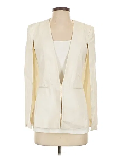 Pre-owned Bcbgmaxazria Blazer Jacket In Ivory
