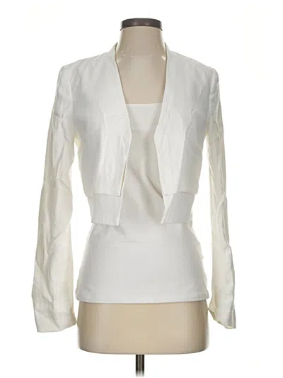 Pre-owned Bcbgmaxazria Blazer Jacket In Ivory