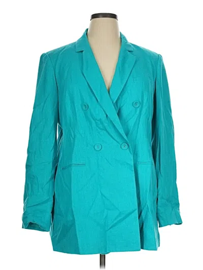 Pre-owned Bcbgmaxazria Blazer Jacket In Teal